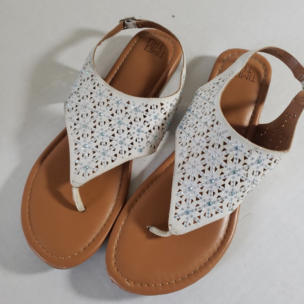 Women's Time and Tru Hooded Jewel Sandals